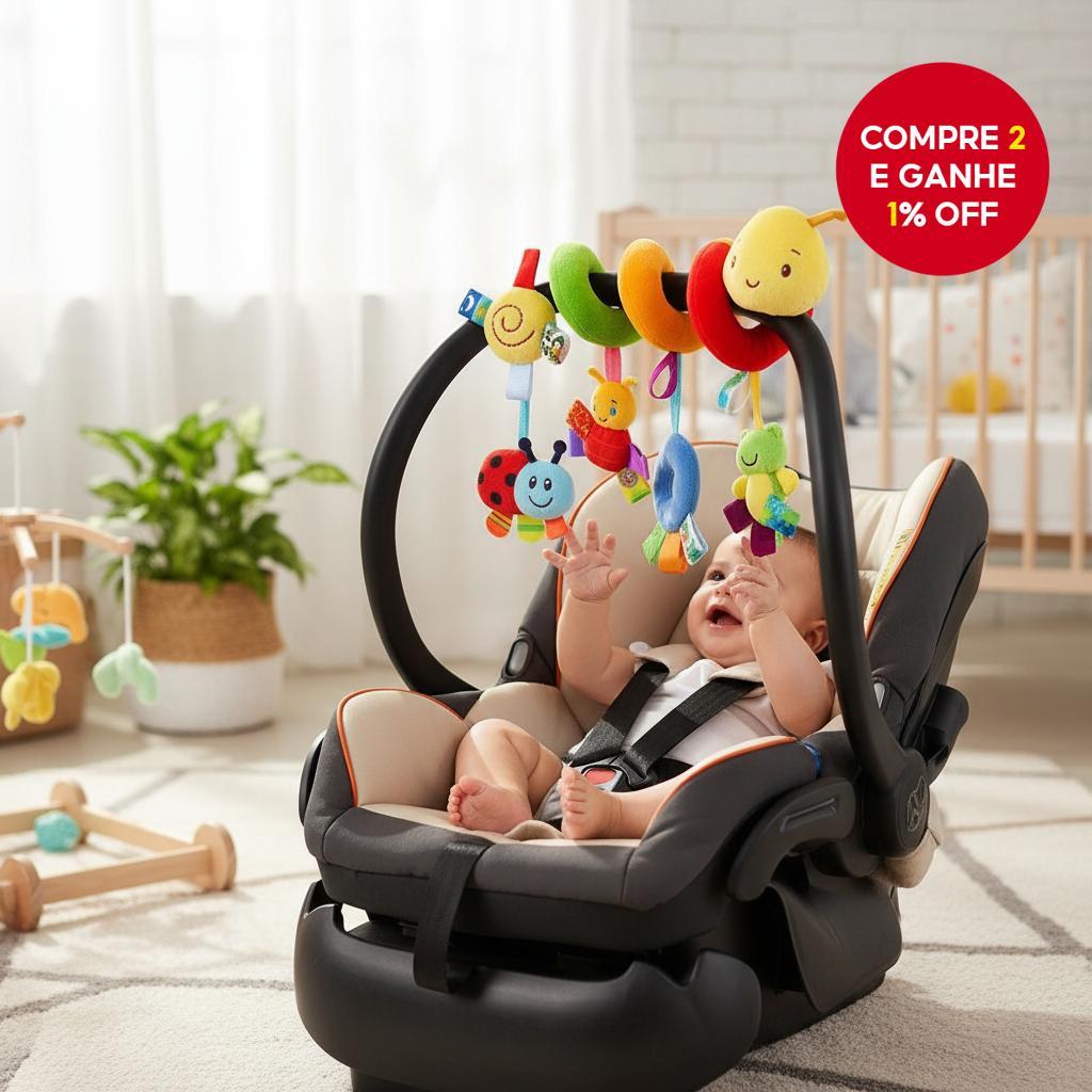 Carrinho de bebê e berço brinquedo de pelúcia com atividades, versátil ...