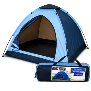 Barraca Camping Automática 2-3 Pessoas Pop Up Dobrável Impermeável Portátil Praia Pesca Acampamento