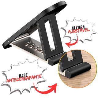 Pezinho Suporte Para Elevar Notebook Dobrável Ajustável Adesivado o Par