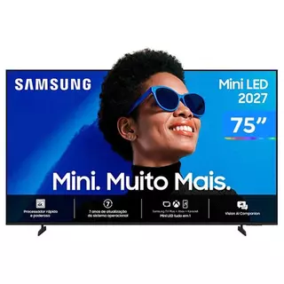 Smart TV 75" Samsung 4K UHD Mini LED M75H One UI Tizen UN75M75HAGXZD 2027