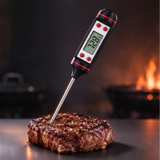 Termômetro Digital de Cozinha para Carne Churrasco BBQ - À Prova d'Água Leitura Rápida