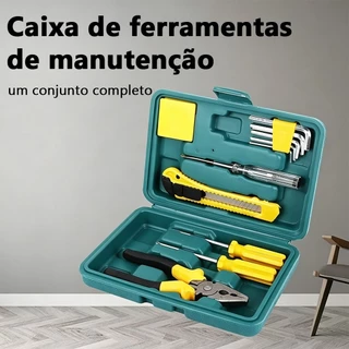 Kit de Ferramentas Compacto 12 Peças Titanium com Estojo Portátil Reparos em Casa, Montagem Móveis e Pequenos Serviços