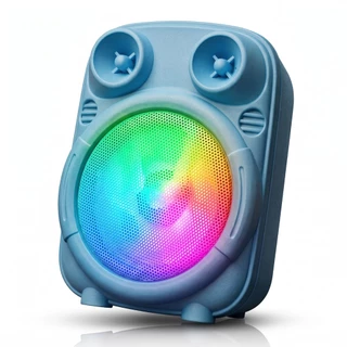 Mini Caixinha De Som Portátil Bluetooth Rádio Fm Led RGB Função TWS Auxiliar P2 Pendrive Alça MP3 Usb