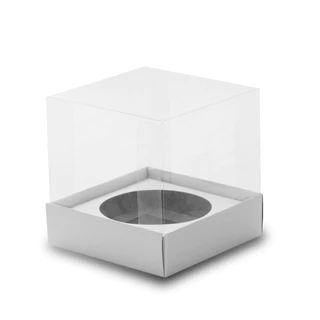 Caixa para Panetone Básica c/ Tampa 500g | Dupla Face 170x170x192 mm - (05 unidades)