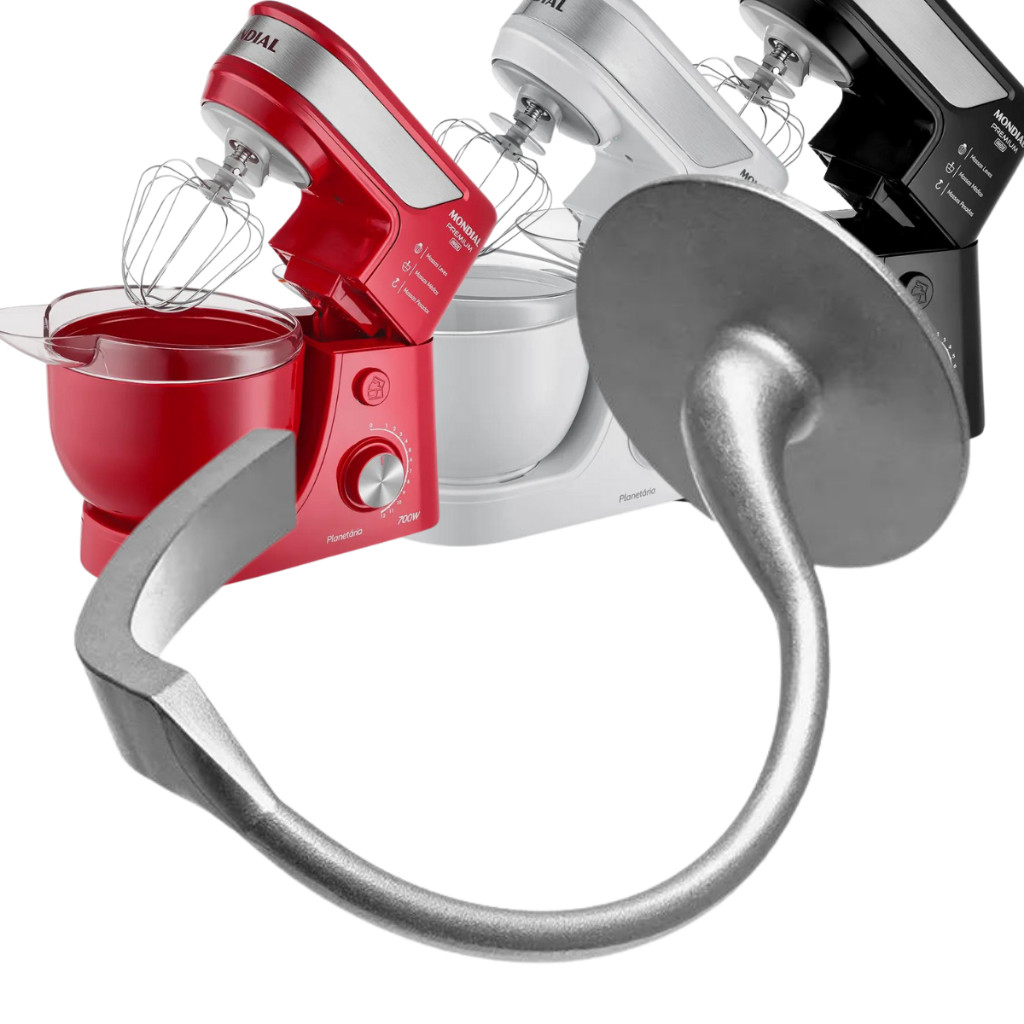 Batedor De Massa Pesada Batedeira Planetaria Mondial Inox Gancho BP-01 ...
