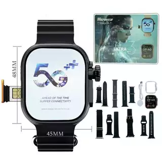Smartwatch Ultra 3 AI Android 4G LTE Câmera 2MP Giratória Tela AMOLED 2.06" GPS MARISA em Oferta na Shopee