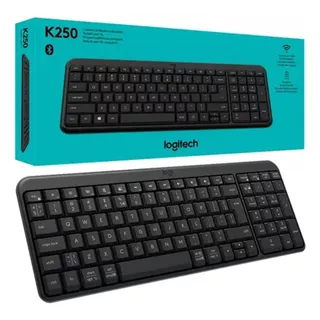Teclado Sem Fio Logitech K250 Bluetooth Abnt2, Português Brasil Grafite