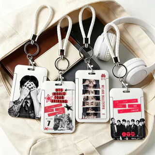 Porta Cartão com Estampa Kpop BTS cordão incluso uso diário para cartão transporte estudantil e bancário