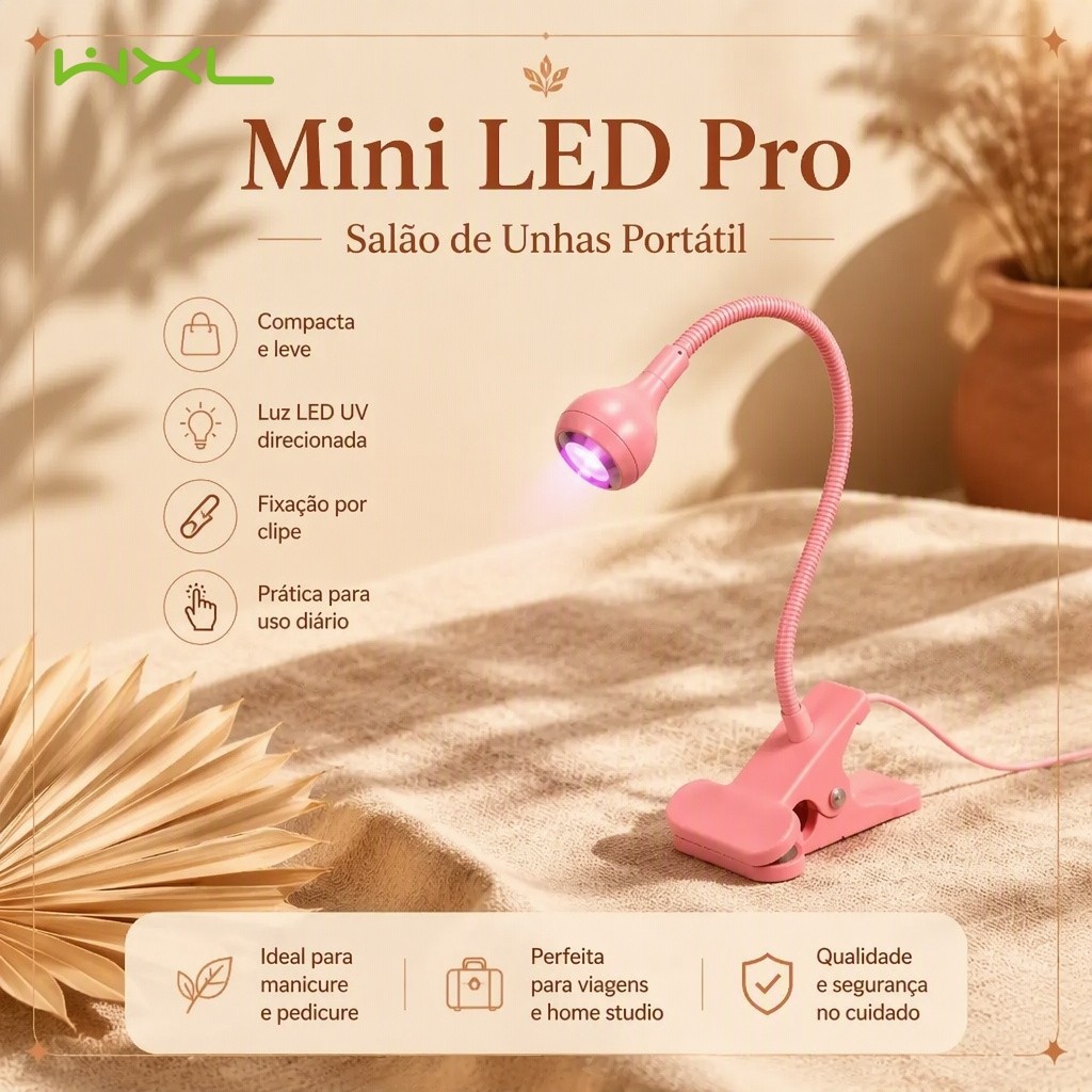 Mini cabine LED/UV de prender na mesa — foto 2
