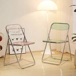 [Novo produto] Cadeira para uso em café e chá com leite Cadeira fotográfica influenciadora Cadeira dobrável transparente