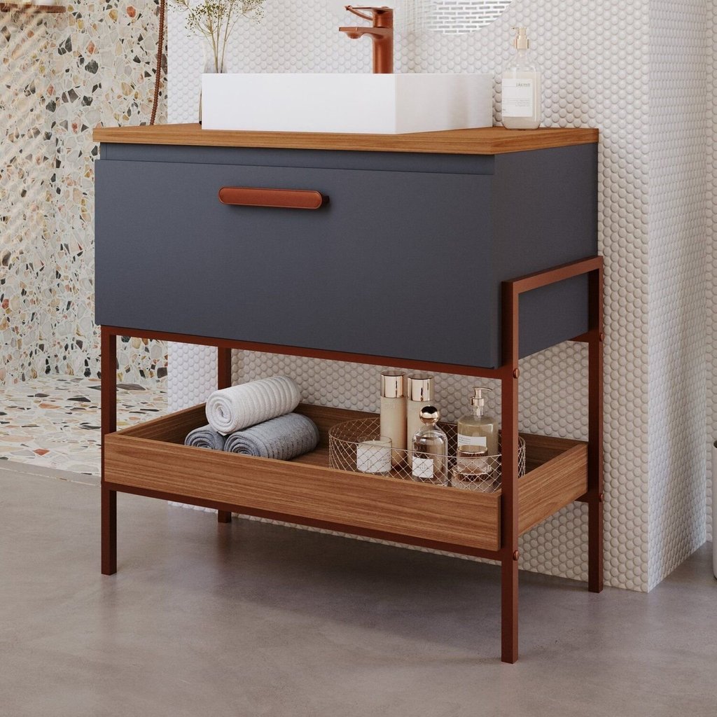 Gabinete para Banheiro com Cuba Hana Espresso Móveis