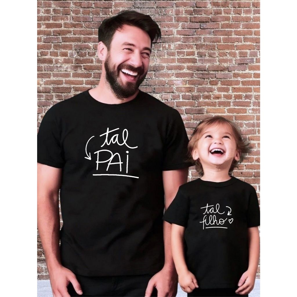 Kit Camiseta Pai e Filho Homenagem Estampada Tal Pai Tal Filho 100% ...
