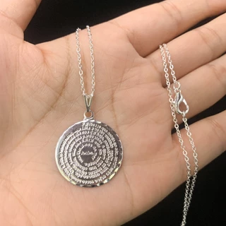 Colar Oração Pai Nosso Aço Inox Folheado Gravado a Laser