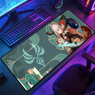 Mouse Pad Extra Longo 80x30cm Diversos Modelos com Xiao, Hu Tao, Shenhe, Keqing e Outros de Mesa para PC Notebook