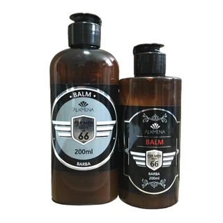 Kit 2 Balm para barba For Men e 66 Route US - 200 ml cada (fragrâncias diferentes) - Alkmena.