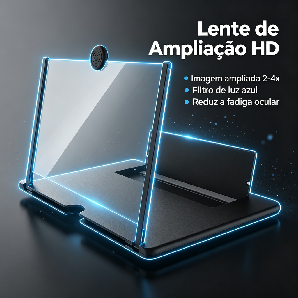 1/3/5 Ampliador De Tela Lente 3d Suporte Dobrável De Celular Para Vídeos e Jogos e Ensino on-line