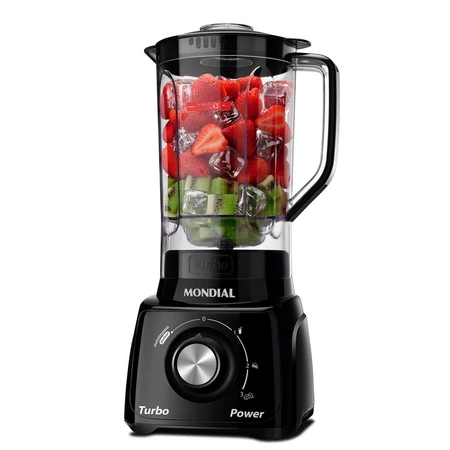 Liquidificador 3 velocidades Turbo Power preto L 99FB Mondial