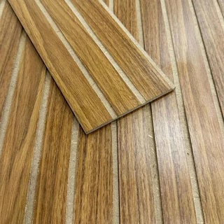 Painel Estilo Ripado Autoadesivo Prático e Elegante 45x11 Cor Freijó Sala TV Quarto