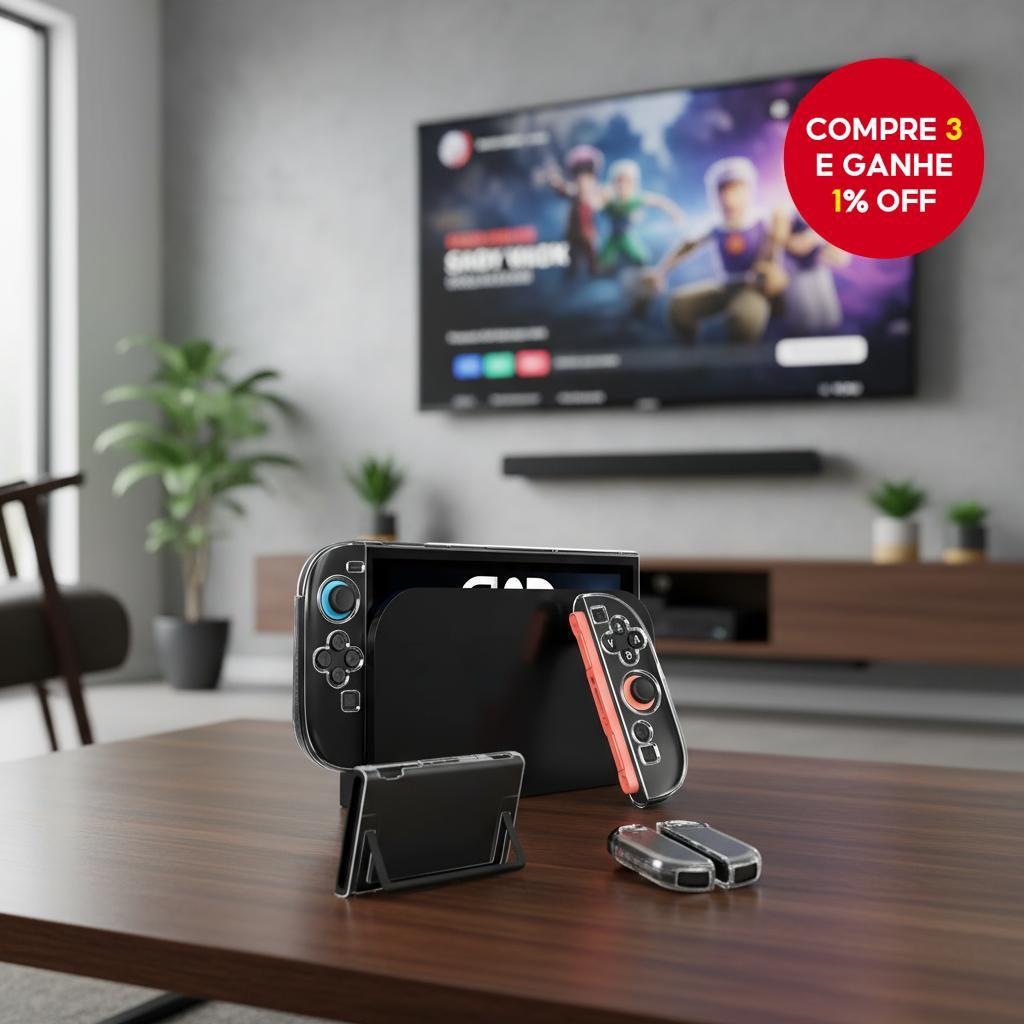 Capa protetora transparente à prova de choque para Nintendo Switch 2 ...