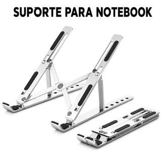 Suporte Para Notebook Ipad Tablet em Alumínio Ajustável Dobrável Ergonômico Resistente