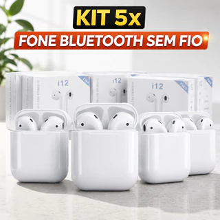 Kits 5 Fones de Ouvido Bluetooth Sem Fio TWS In-Ear, Estéreo Duplo e Confortáveis