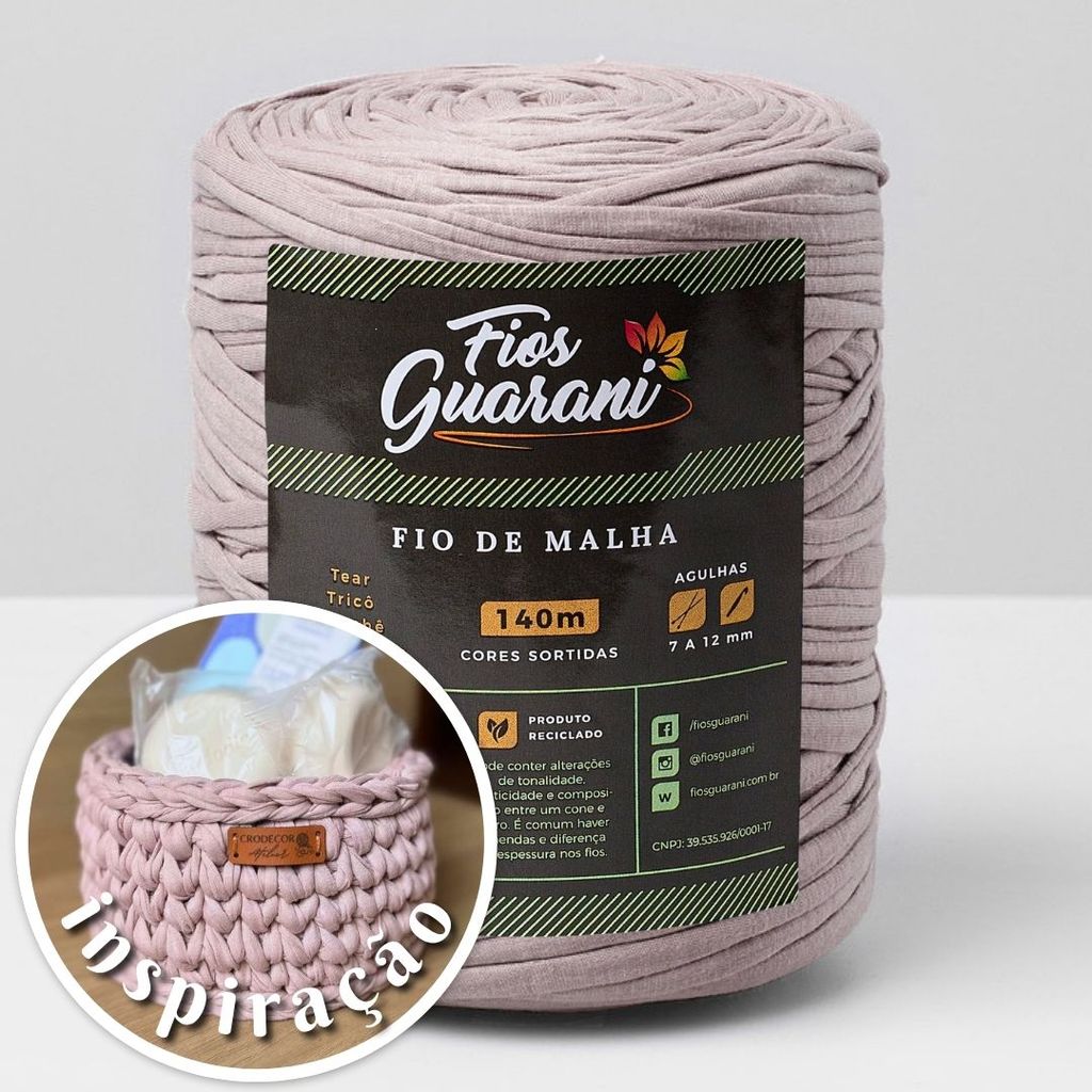 Fio de Malha Residual 140m Todas as Cores - Artesanato, Crochê e Tricô ótimo rendimento Fios Guarani