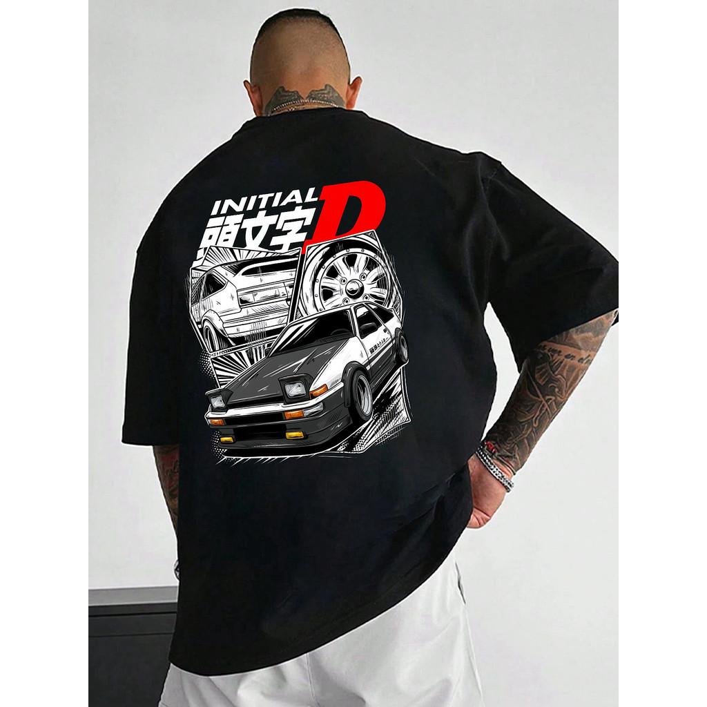 Camiseta Masculina Initial D Drift Tuning Básica Oversized 100% Algodão ...