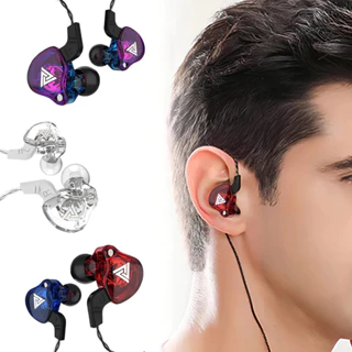 QKZ AK6 fone de ouvido com fio e microfone cobre driver fone de ouvido esportivo hifi baixo estéreo no ouvido bomstore