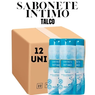 Kit 12 Unidades Sabonete Feminino Íntimo Apinil 200ml Talco