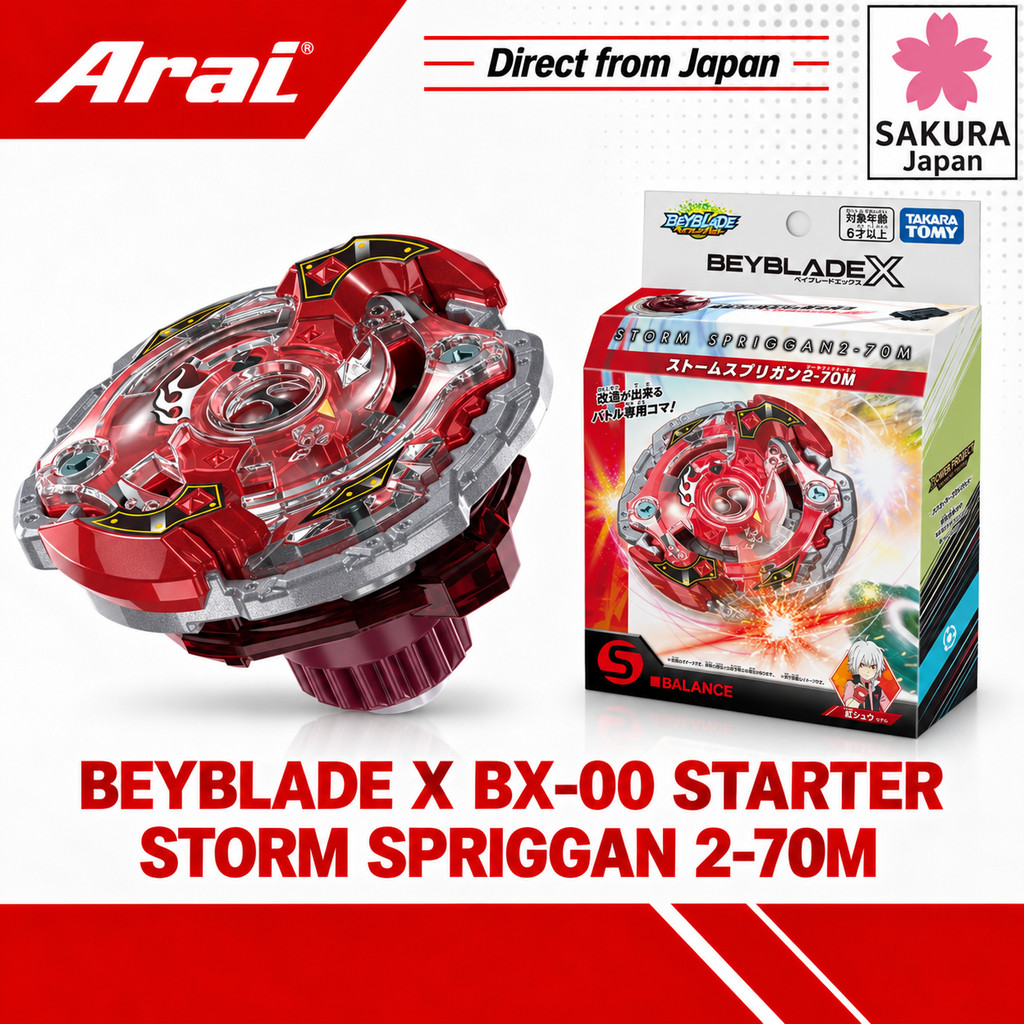 TAKARA TOMY BEYBLADE X BX-00 Starter Storm Spriggan 2-70M | Shopee