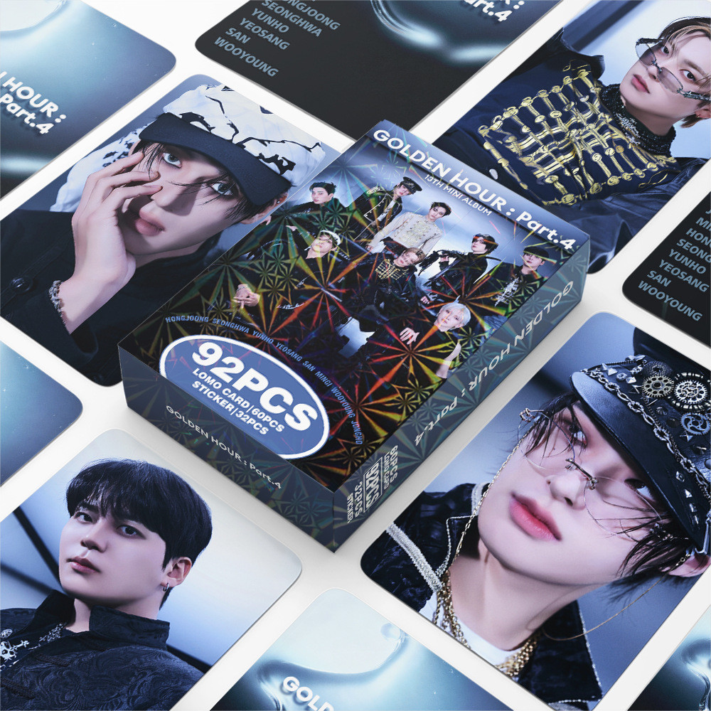 55 Peças ATEEZ Ice On My Teeth Lomo Cards Aniversário Real Verão