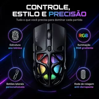HELLFOX Mouse Gamer Sem Fio Tri Mode PAW3311 12000 DPI 70g