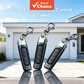 TOILEUM Controle Remoto de Porta de Garagem 433MHz, Transmissor RF Sem Fio 4 Botões Chaveiro para Alarme e Interruptor
