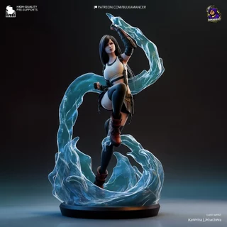 Tifa Lockhart Final Fantasy Action Figure Miniatura Colecionável Estatua Escultura Artesa Boneco 3D