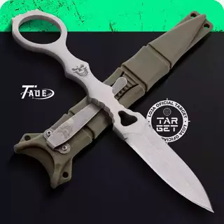 FACA EM AÇO INOX LINHA ACTION BAINHA EM POLÍMERO PESCA CAMPO COZINHA LÂMINA AFIADA TAUE QTD A V