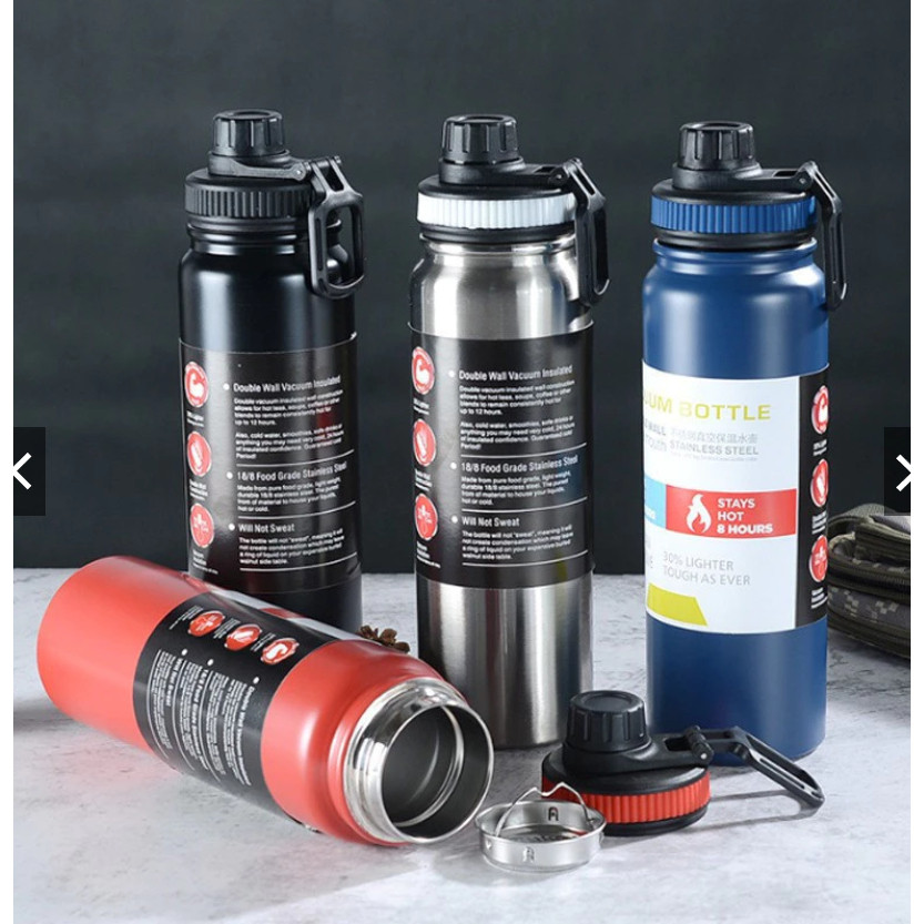 Belifou Garrafa Térmica 800ml Em Inox Água Quente e Fria Para Academia Isolamento a Vácuo