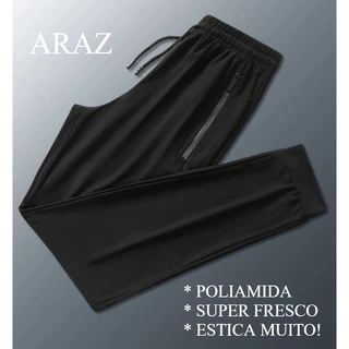 Calça Jogger Preta Masculina Dry Fit Com Fitas Esportiva