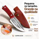 Faca Artesanal para Churrasco e Desossa Mini Aço Inox com Bainha | Corte Preciso