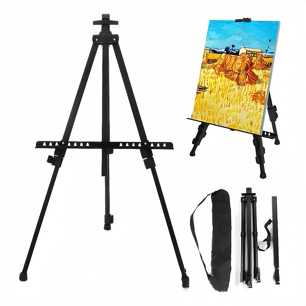 Cavalete Tripé de Pintura Profissional 1,55m Dobrável com Bo