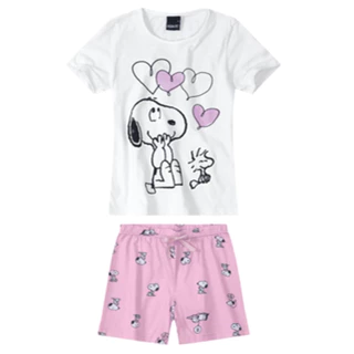 Pijama InfantilFeminino Malwee Snoop em Oferta na Shopee