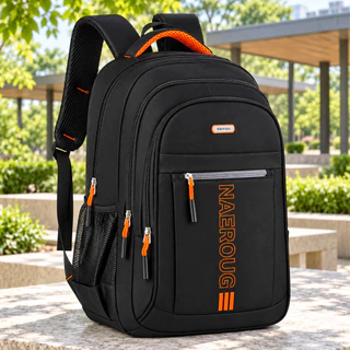 Mochila Masculina Esportiva Resistente a Respingos Multicompartimentos Alças Acolchoadas para Faculdade e Lazer