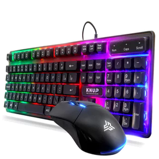 Kit Gamer Teclado Semi Mecânico + Mouse Usb Iluminado Jogos Pc Tecla Ç