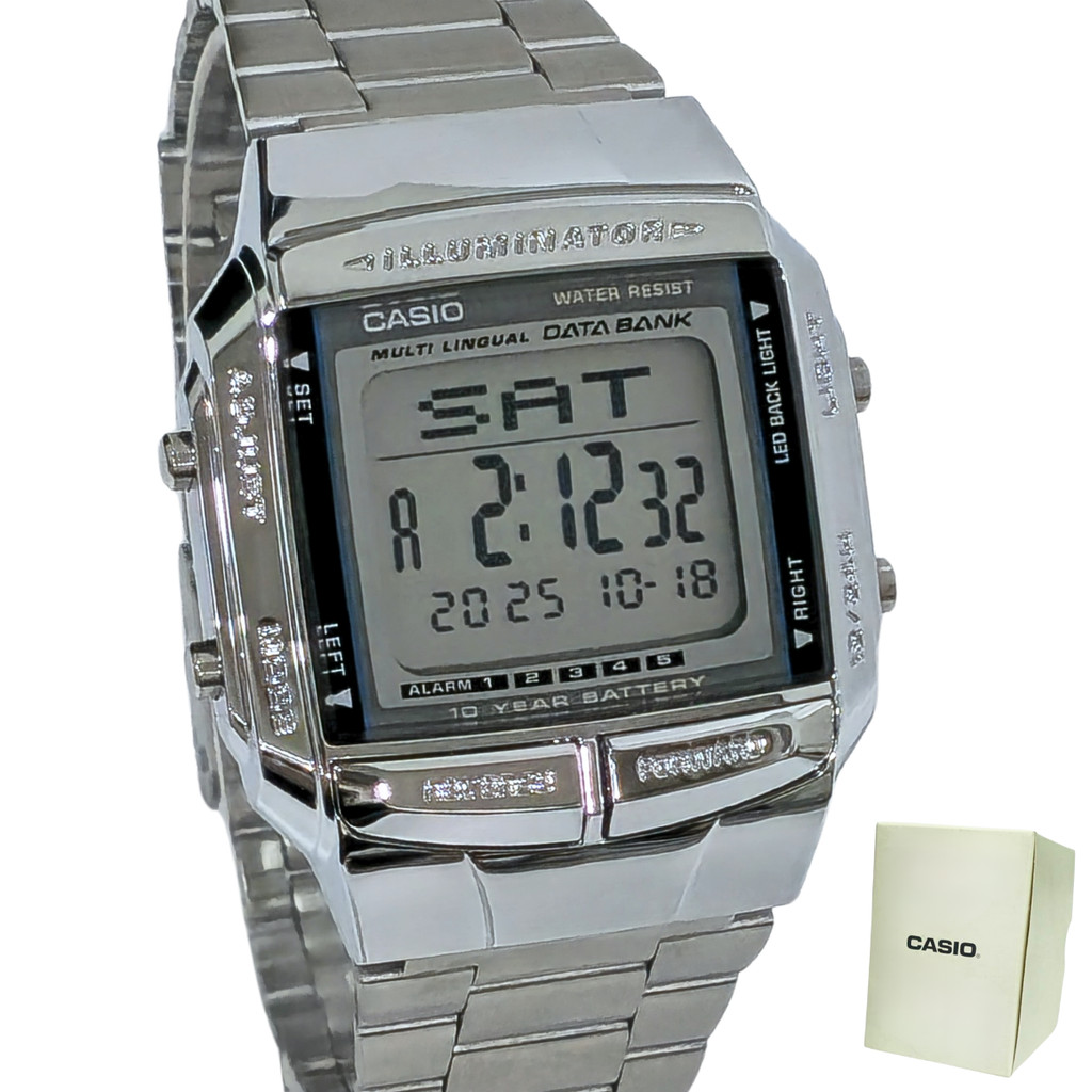 Relógio Casio Digital Vintage Masculino Prata DB-360-1ADF | Shopee Brasil