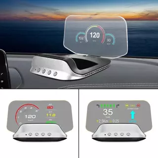Navegação Portátil GPS obd2 Velocímetro Carro Eletrônico Projetor Automático HUD Head Up Display C3