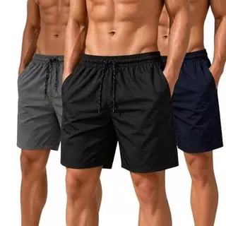 Kit 3 Bermudas Masculinas Tactel Esportiva Academia Corrida Caminhada