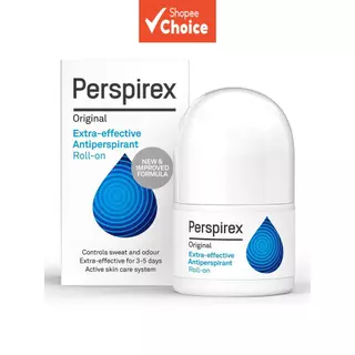 PERSPIREX Antitranspirante Roll-On Força Extra Original 20ml, Fragrância Fresca, Controle Poderoso de Suor, Até 3 Dias