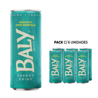 Energético Baly Abacaxi com Hortelã 250ml x 6UN