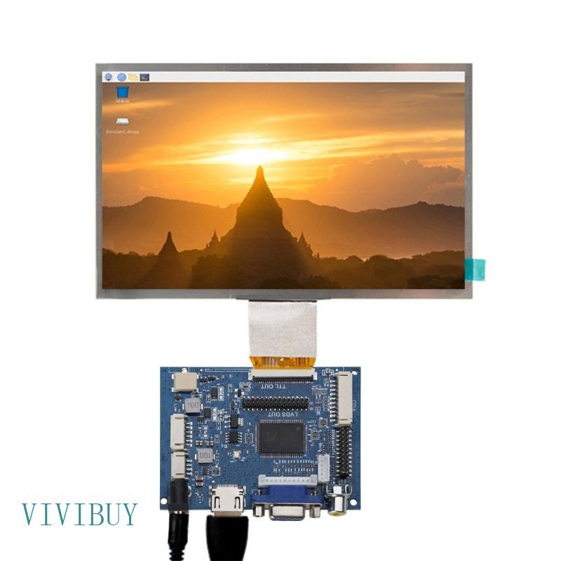 VIVI Display LCD 50Pin TTL LVDS Placa Controladora 1 2 VGA 2AV Para AT070TN90 92 94 Driver