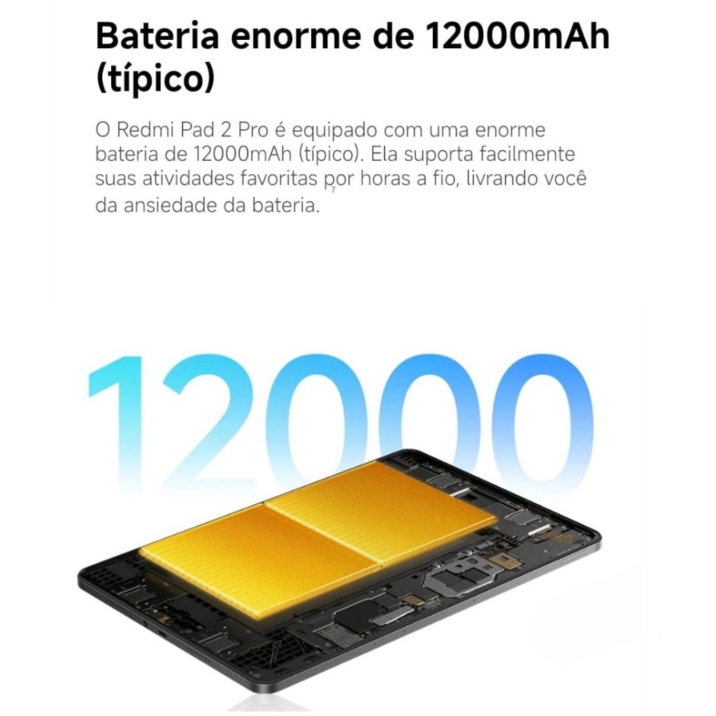 Tablet Xiaomi Redmi Pad 2 Pro, Tela LCD 12,1