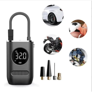 Bomba de Ar Digital Mini Calibrador Compressor de Pneus Carro Moto Bike Com Lanterna Led Portátil